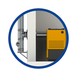 Komin izolowany DW BASIC zewnętrzny na drewno, pellet
