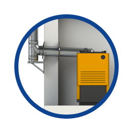 Komin izolowany DW BASIC SOLID zewnętrzny na pellet, węgiel, ekogroszek